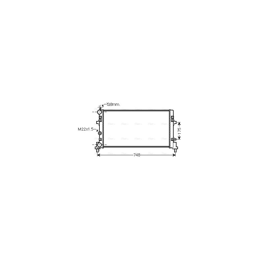 Radiator - Engine Cooling - AVA STA2037