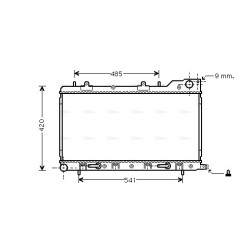 Radiator - Engine Cooling - AVA SU2048