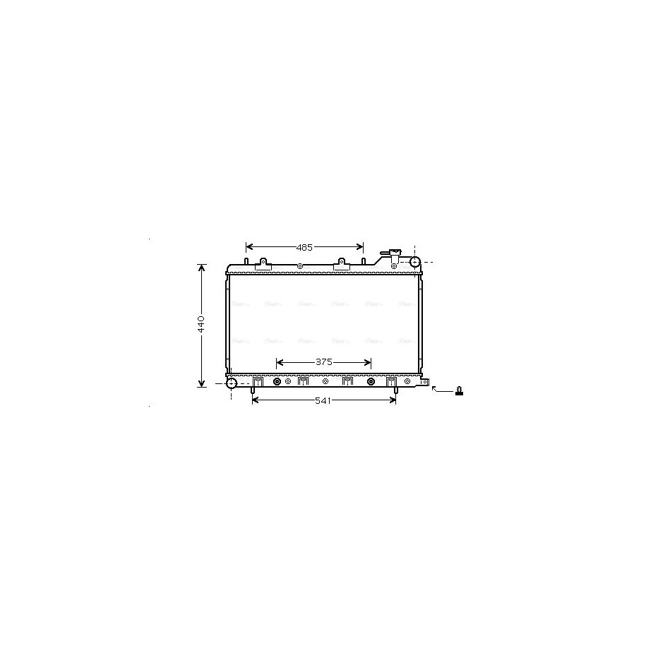 Radiator - Engine Cooling - AVA SU2049