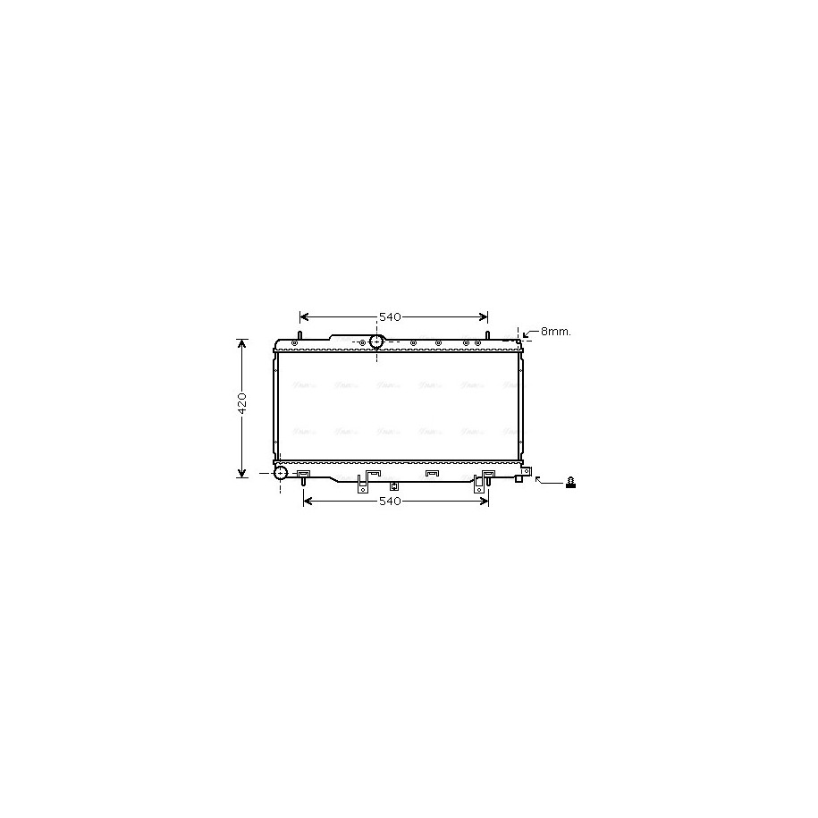 Radiator - Engine Cooling - AVA SU2057