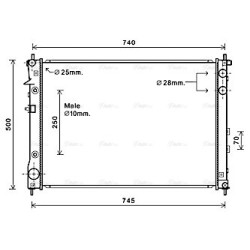 Radiator - Engine Cooling - AVA SU2091