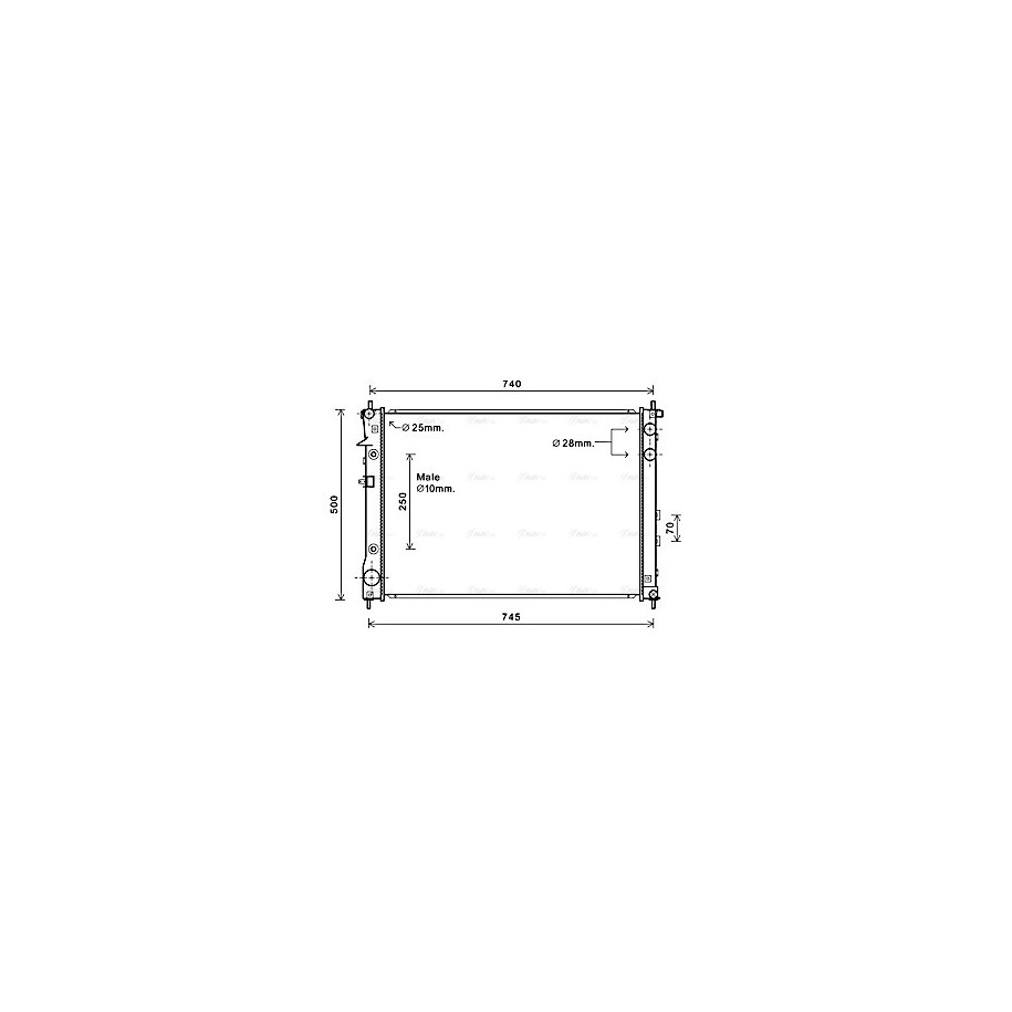 Radiator - Engine Cooling - AVA SU2091