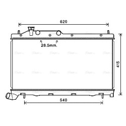 Radiator - Engine Cooling - AVA SU2105