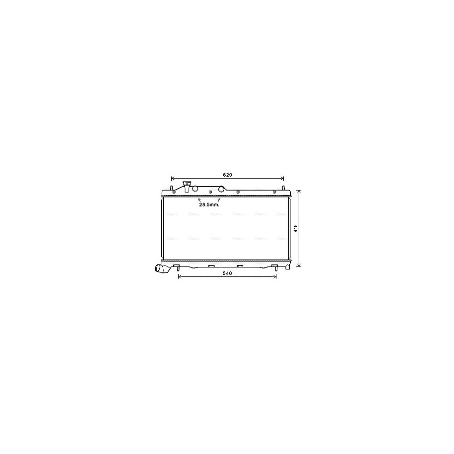Radiator - Engine Cooling - AVA SU2105