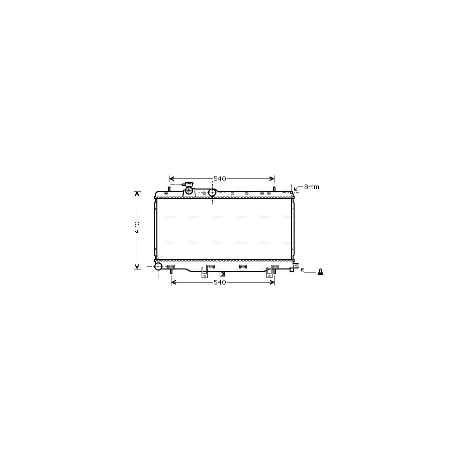 Radiator - Engine Cooling - AVA SUA2050