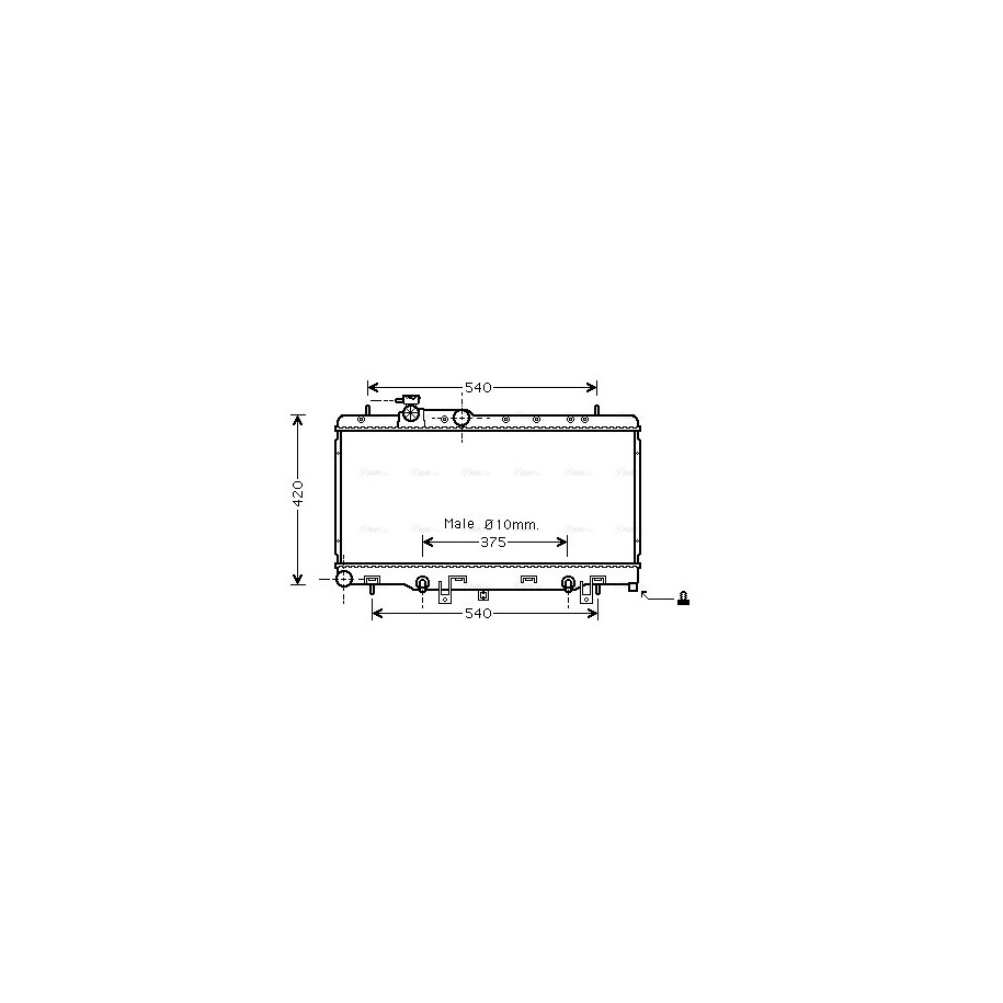 Radiator - Engine Cooling - AVA SUA2053