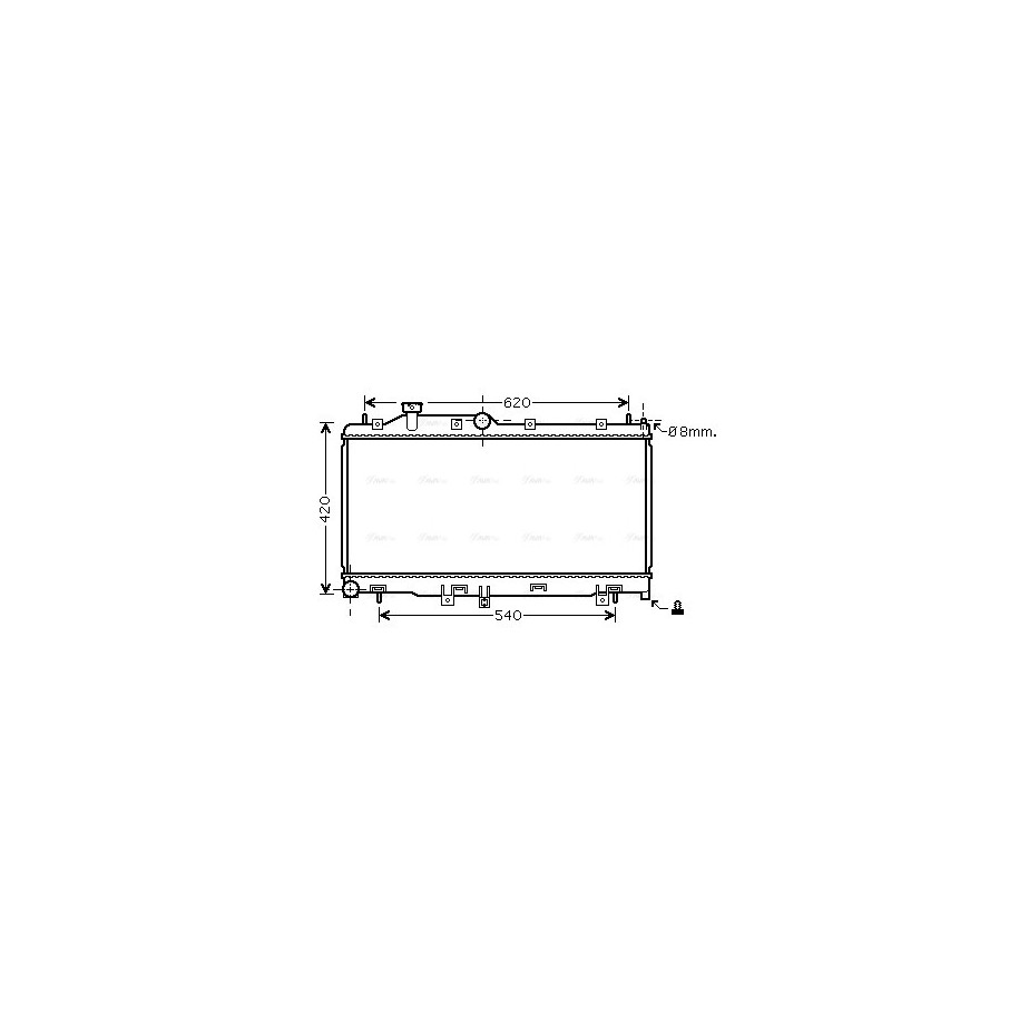 Radiator - Engine Cooling - AVA SUA2072