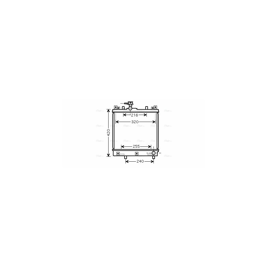 Radiator - Engine Cooling - AVA SZ2082