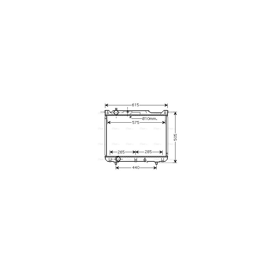 Radiator - Engine Cooling - AVA SZ2099