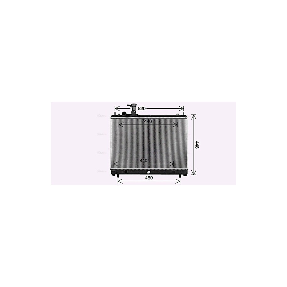 Radiator - Engine Cooling - AVA SZ2161