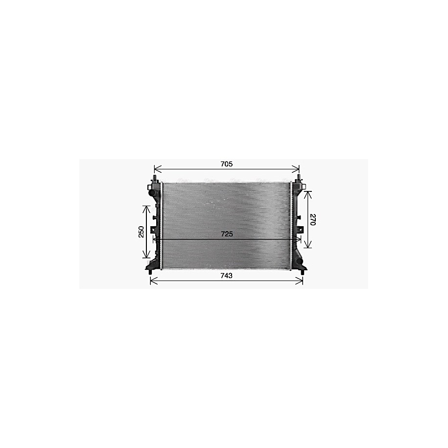 Radiator - Engine Cooling - AVA SZ2166