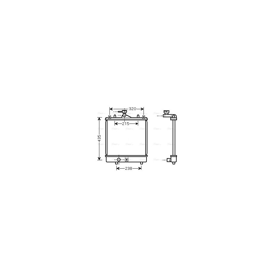 Radiator - Engine Cooling - AVA SZA2061