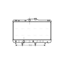 Radiator - Engine Cooling - AVA TO2148