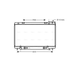 Radiator - Engine Cooling - AVA TO2160