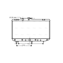 Radiator - Engine Cooling - AVA TO2208