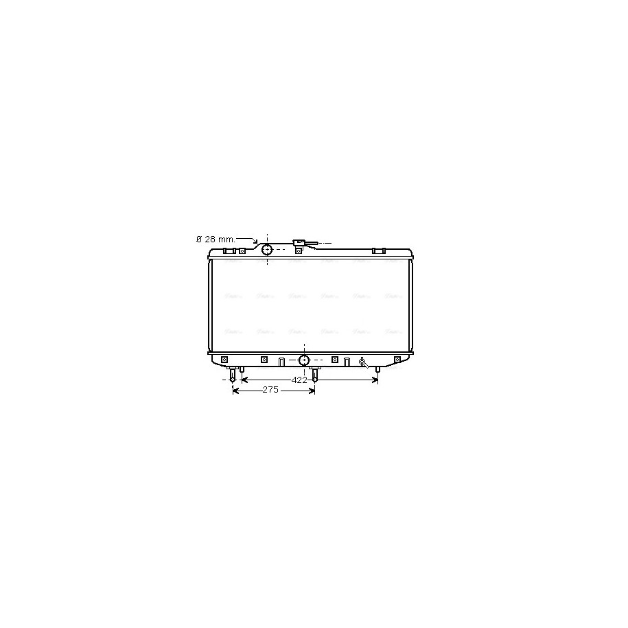 Radiator - Engine Cooling - AVA TO2208