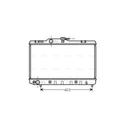 Radiator - Engine Cooling - AVA TO2227