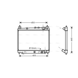 Radiator - Engine Cooling - AVA TO2258