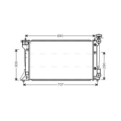 Radiator - Engine Cooling - AVA TO2293