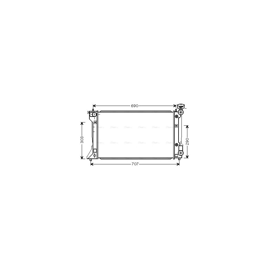 Radiator - Engine Cooling - AVA TO2293