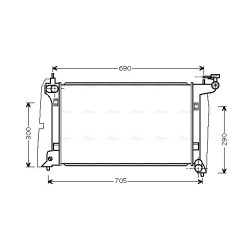 Radiator - Engine Cooling - AVA TO2302