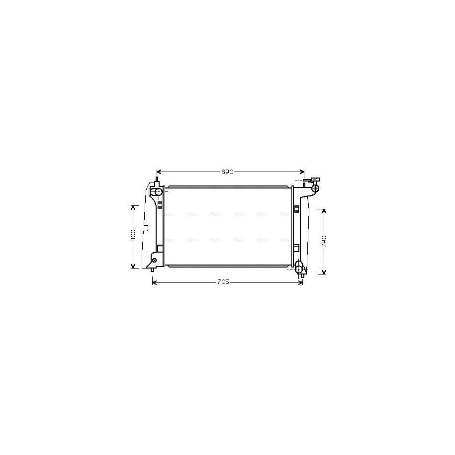 Radiator - Engine Cooling - AVA TO2302