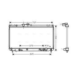Radiator - Engine Cooling - AVA TO2322