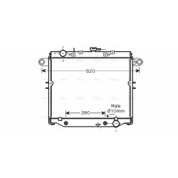 Radiator - Engine Cooling - AVA TO2329