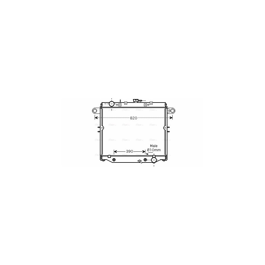 Radiator - Engine Cooling - AVA TO2329