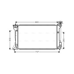 Radiator - Engine Cooling - AVA TO2332