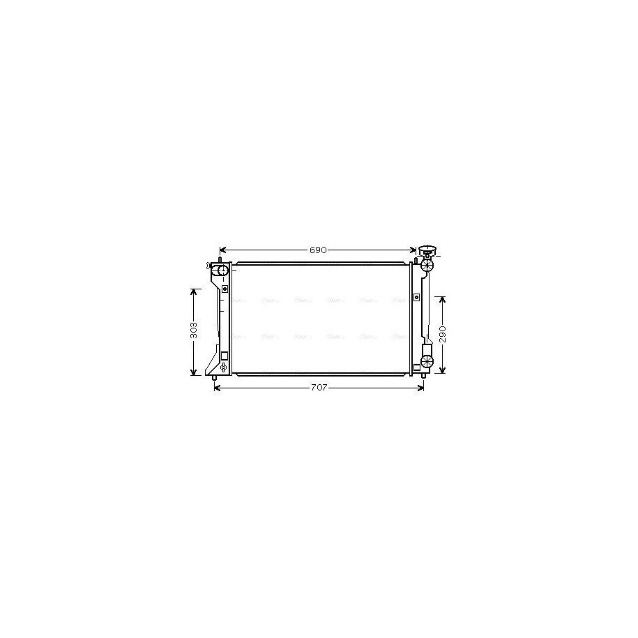 Radiator - Engine Cooling - AVA TO2332