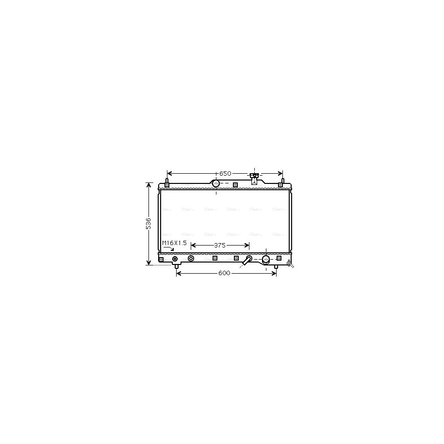 Radiator - Engine Cooling - AVA TO2336