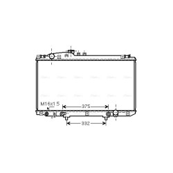 Radiator - Engine Cooling - AVA TO2337