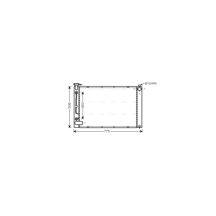 Radiator - Engine Cooling - AVA TO2343