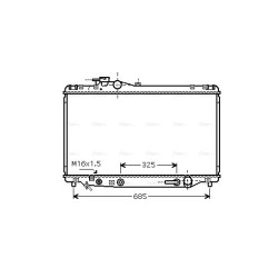 Radiator - Engine Cooling - AVA TO2345