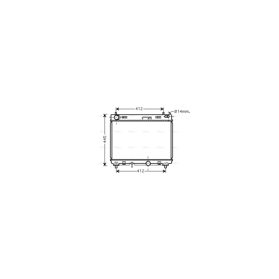Radiator - Engine Cooling - AVA TO2358