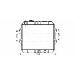Radiator - Engine Cooling - AVA TO2371
