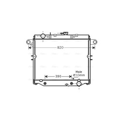 Radiator - Engine Cooling - AVA TO2378