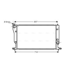 Radiator - Engine Cooling - AVA TO2398