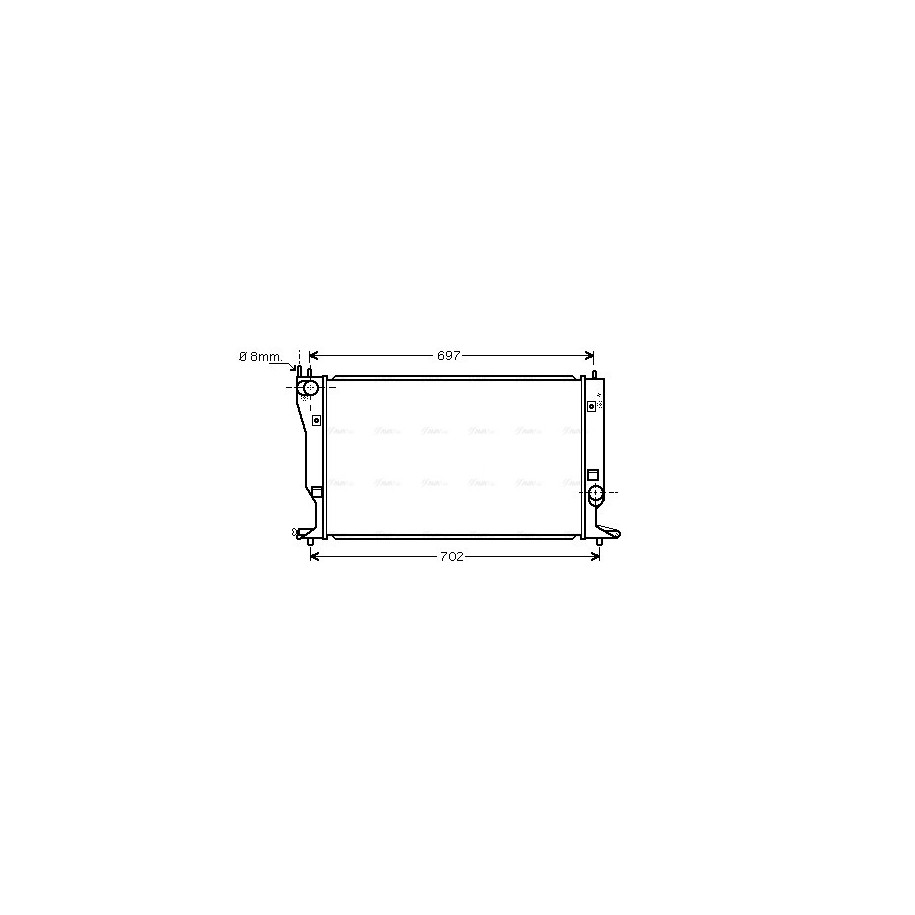 Radiator - Engine Cooling - AVA TO2398