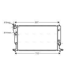 Radiator - Engine Cooling - AVA TO2399