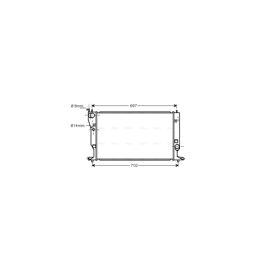 Radiator - Engine Cooling - AVA TO2399