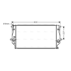 Radiator - Engine Cooling - AVA TO2401
