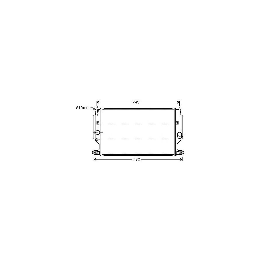 Radiator - Engine Cooling - AVA TO2402
