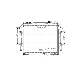 Radiator - Engine Cooling - AVA TO2432