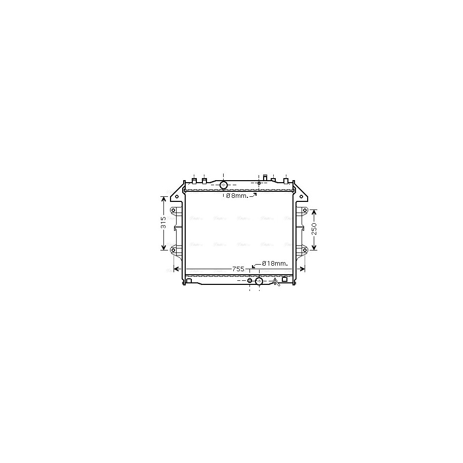 Radiator - Engine Cooling - AVA TO2432
