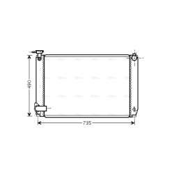 Radiator - Engine Cooling - AVA TO2462