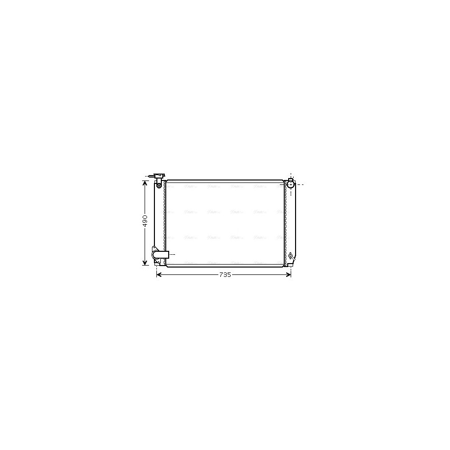 Radiator - Engine Cooling - AVA TO2462