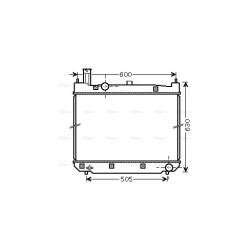 Radiator - Engine Cooling - AVA TO2471