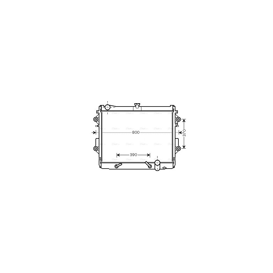 Radiator - Engine Cooling - AVA TO2491
